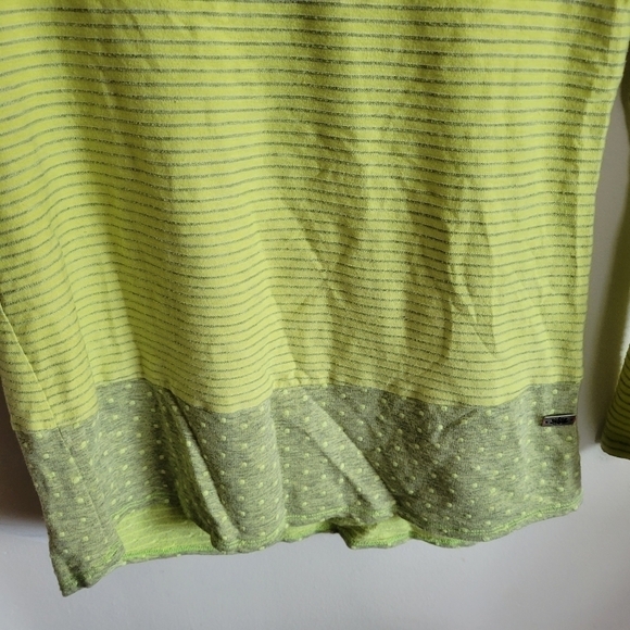 Pink Lotuse Cowl Turtle Neck Sweater Green Polka Dot Long Sleeve Small - Picture 10 of 12